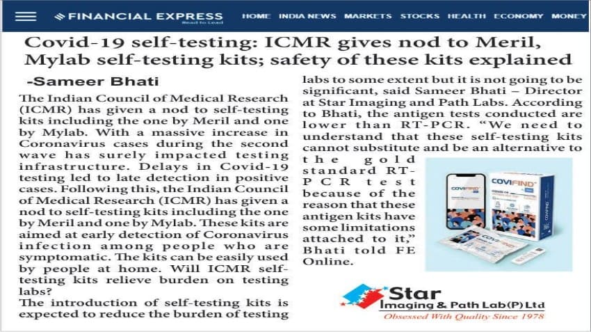 Covid-19 self-testing: ICMR gives nod to Meril, Mylab self-testing kits; safety of these kits explained