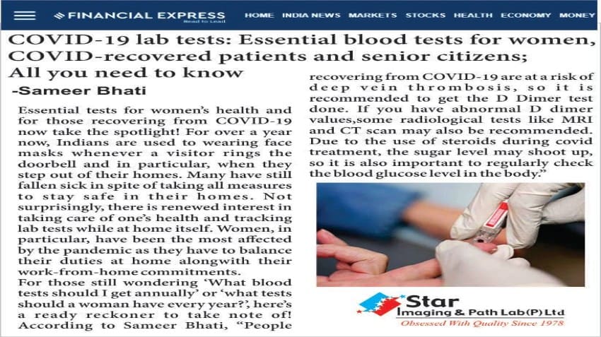 COVID-19 lab tests: Essential blood tests for women, COVID-recovered patients and senior citizens; All you need to know